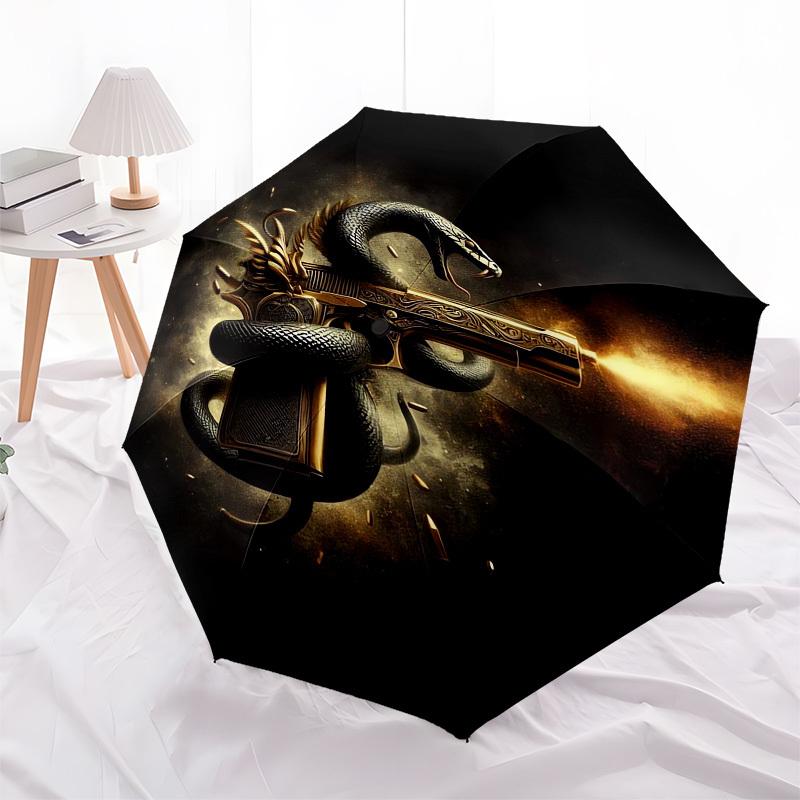 1pc Golden Serpent Gun Artwork Umbrella with Plastic Handle,Compact & Stylish,Cartoon Pattern,Outdoor UmbrellaPT414
1pc Golden Serpent Gun Artwork Umbrella with Plastic Handle,Compact & Stylish,Cartoon Pattern,Outdoor UmbrellaPT414