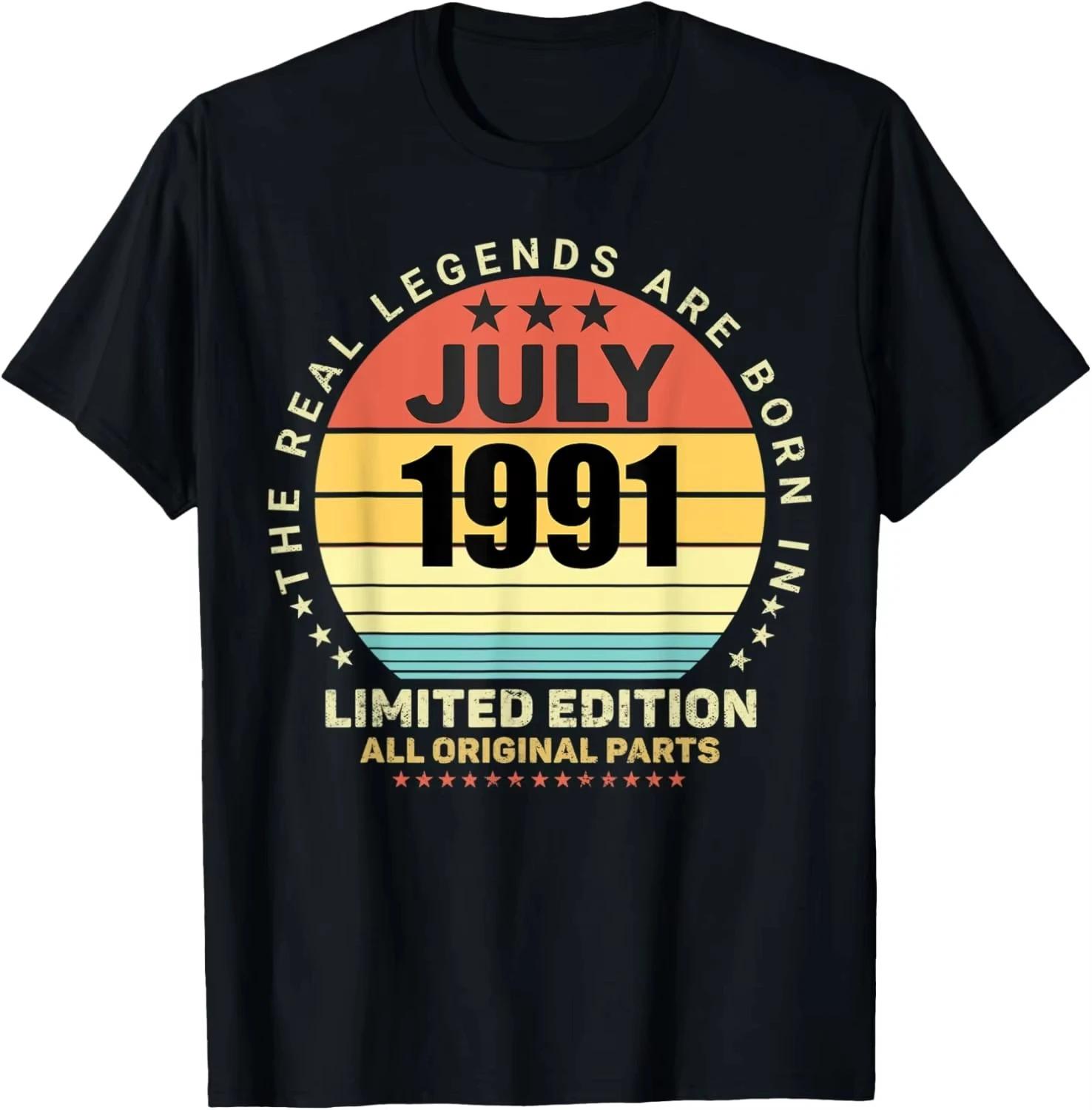 Retro Vintage 1991 TShirt 34 Yrs Old Bday 33rd Birthday Tee TShirt Personalized Clothing Customizable Camisas Ropa Hombre S
Retro Vintage 1991 TShirt 34 Yrs Old Bday 33rd Birthday Tee TShirt Personalized Clothing Customizable Camisas Ropa Hombre S
