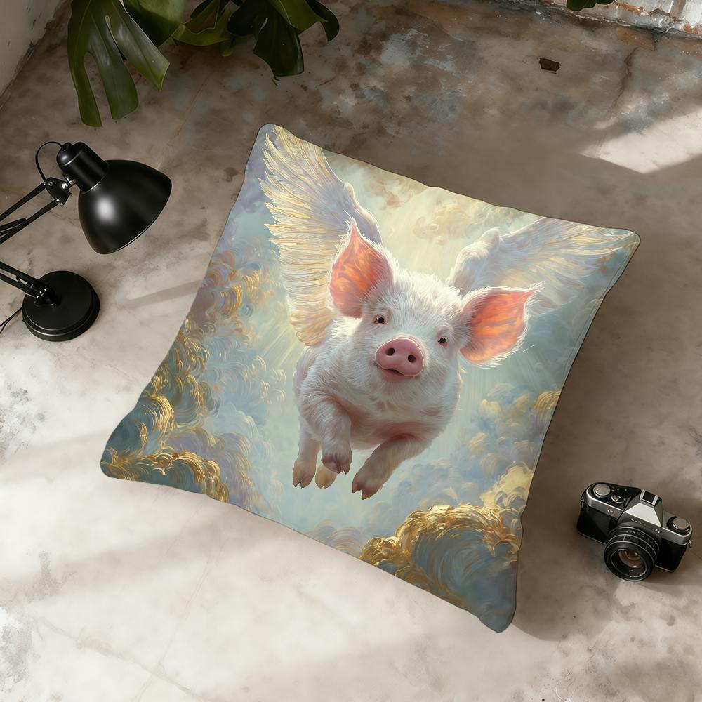 Funny Flying Pig cushion cover Home Office Convenient Nordic Simplicity Hit With Zipper Cushion Cover 30cmx30cm
Funny Flying Pig cushion cover Home Office Convenient Nordic Simplicity Hit With Zipper Cushion Cover 30cmx30cm