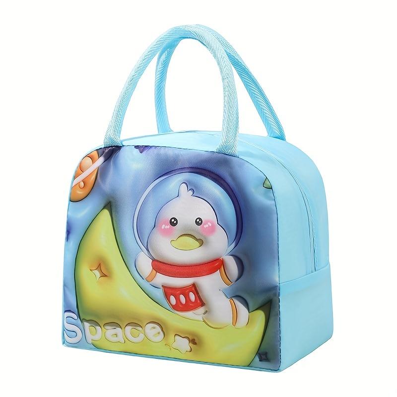 Cartoon 3D Insulated Lunch Bag, thickened aluminum film for cold and heat preservation, portable for outdoor travel, non-food contact design. blue space
Cartoon 3D Insulated Lunch Bag, thickened aluminum film for cold and heat preservation, portable for outdoor travel, non-food contact design. blue space