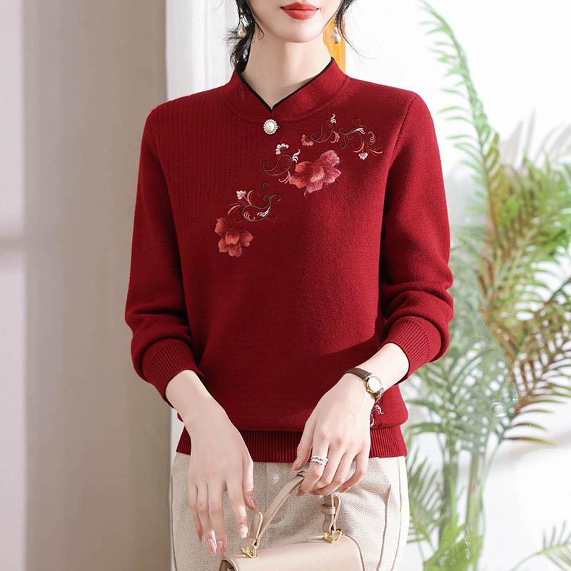 Embroidered Velvet Knit Sweater for Women - Autumn/Winter, Versatile & Warm for Middle-aged/Elderly L (95-100 jin) бежевий
Embroidered Velvet Knit Sweater for Women - Autumn/Winter, Versatile & Warm for Middle-aged/Elderly L (95-100 jin) бежевий
