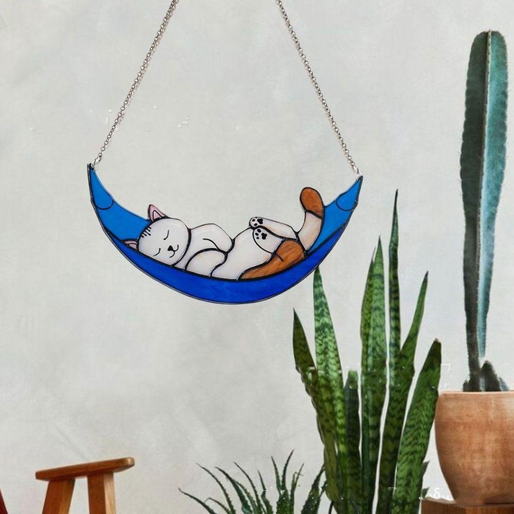 7,87*4,72 дюйма подвеска на окно Mooncat акриловая подвеска на окно кошки офис 
7,87*4,72 дюйма подвеска на окно Mooncat акриловая подвеска на окно кошки офис