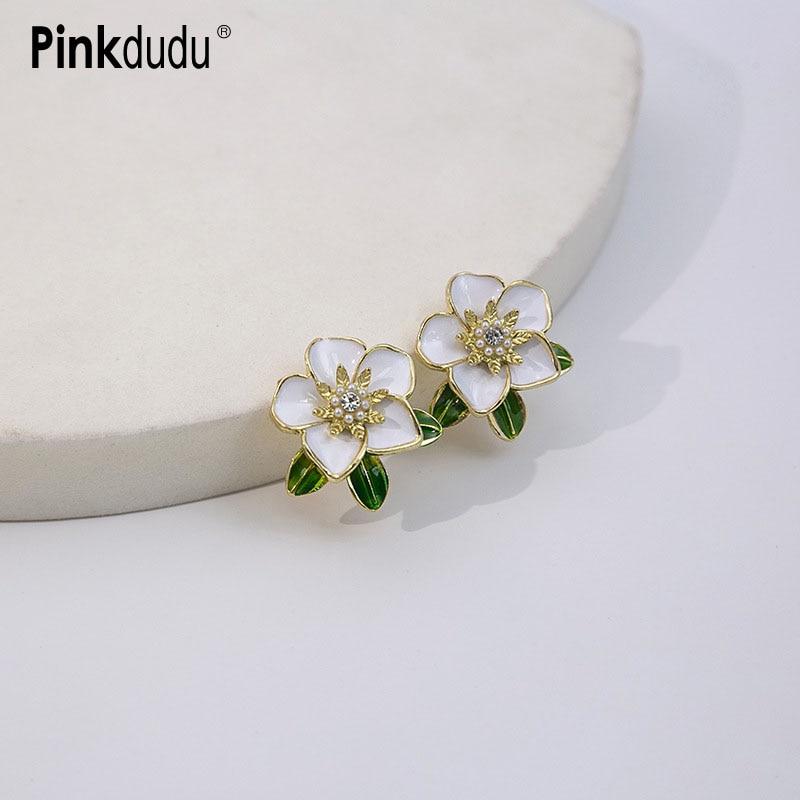 Серьги-гвоздики Pinkdudu Summer Fresh White Camellia Fashion Sweet Light Luxury Flower Green Leaf Серьга для женщин Ювелирные изделия PD1472
Серьги-гвоздики Pinkdudu Summer Fresh White Camellia Fashion Sweet Light Luxury Flower Green Leaf Серьга для женщин Ювелирные изделия PD1472