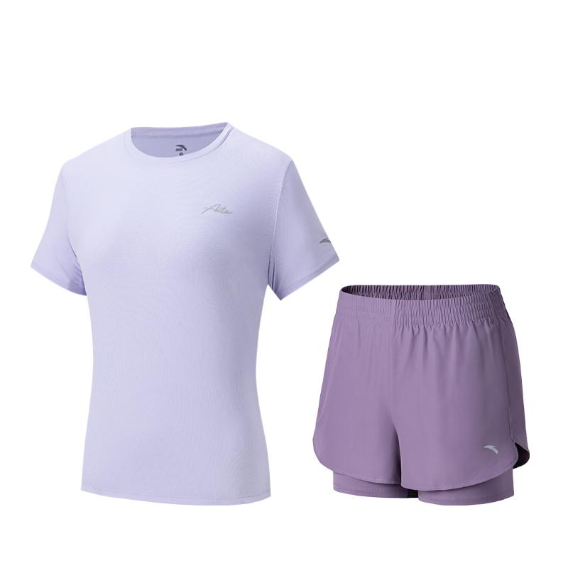Anta Training Series Round Neck Pullover Solid Color Short Sleeve Sports Comfortable Shorts Set Women sets Purple 962527205-7 XS
Anta Training Series Round Neck Pullover Solid Color Short Sleeve Sports Comfortable Shorts Set Women sets Purple 962527205-7 XS