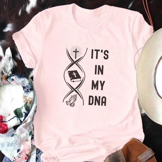 Its in My DNA Women Funny Christian Pray Tshirts Short Sleeve Cross Bible T Shirt Jesus Faith Graphic Tshirts Religious Gifts 4XL
Its in My DNA Women Funny Christian Pray Tshirts Short Sleeve Cross Bible T Shirt Jesus Faith Graphic Tshirts Religious Gifts 4XL