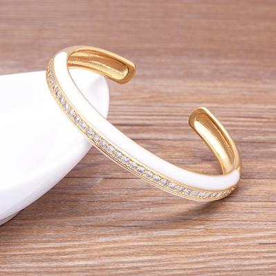 Nidin Fashion Design Summer Hot Sale Cuff Jewelry Bangle 9 Colors Candy Colorful Neon Enamel 5A Cubic Zirconia CZ Bangle Gifts 56-58mm білий
Nidin Fashion Design Summer Hot Sale Cuff Jewelry Bangle 9 Colors Candy Colorful Neon Enamel 5A Cubic Zirconia CZ Bangle Gifts 56-58mm білий