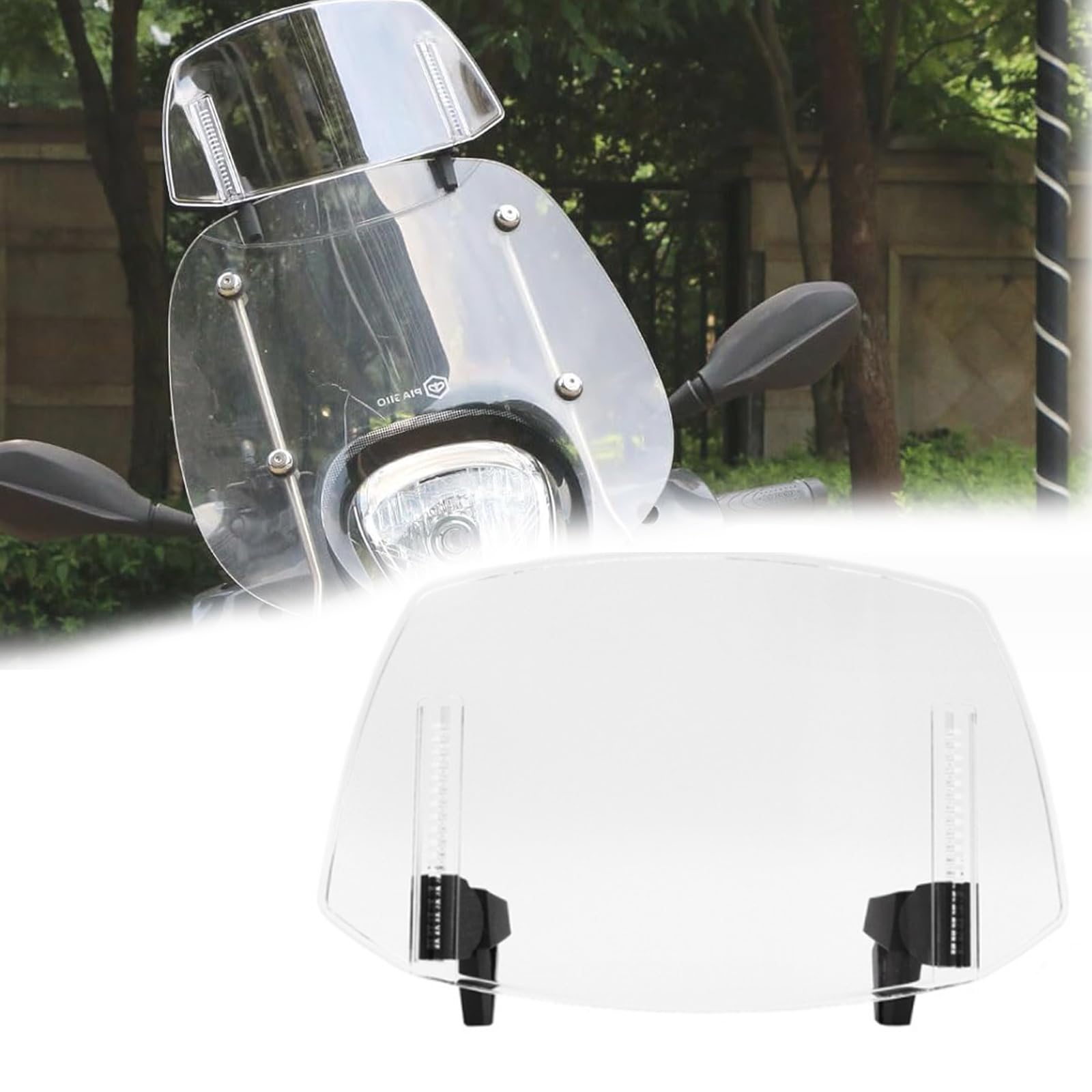 BTtime Clear Scooter Universal Wind Windshield Easy Compatible with and Suzuki Windscreen, Clip-on Windshield, Deflector, Spoiler, Installation,
BTtime Clear Scooter Universal Wind Windshield Easy Compatible with and Suzuki Windscreen, Clip-on Windshield, Deflector, Spoiler, Installation,