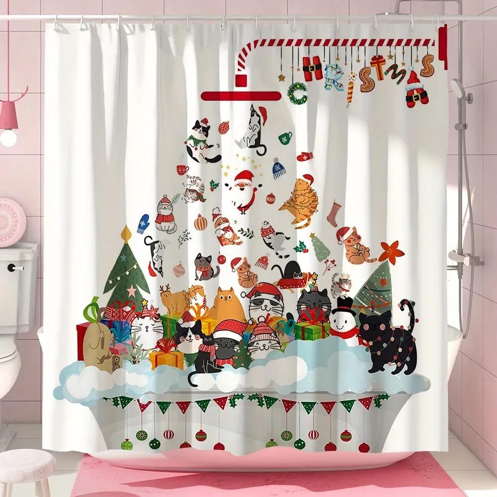 Забавная Рождественская шторка для душа с щенком, Рождественская елка, подарок, бант, снежинка, полиэстеровая ткань, шторка для душа, декор для ванной комнаты с крючками 90x180cm35x71in
Забавная Рождественская шторка для душа с щенком, Рождественская елка, подарок, бант, снежинка, полиэстеровая ткань, шторка для душа, декор для ванной комнаты с крючками 90x180cm35x71in