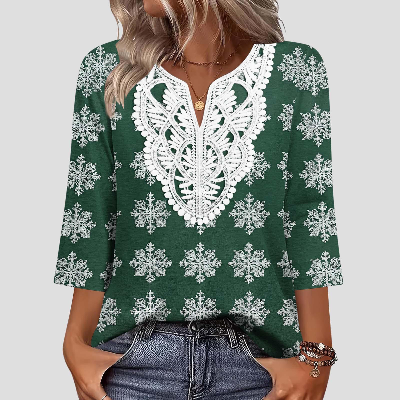 Women s Casual V Neck Lace Trim Floral Print Three Quarter Sleeve Tunic Top Lightweight Soft Fabric Comfortable Fit XL
Women s Casual V Neck Lace Trim Floral Print Three Quarter Sleeve Tunic Top Lightweight Soft Fabric Comfortable Fit XL