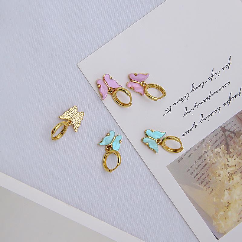 Colorful Resin Butterfly Earrings - European/American Women s Korean Style фиолетовый 
Colorful Resin Butterfly Earrings - European/American Women s Korean Style фиолетовый