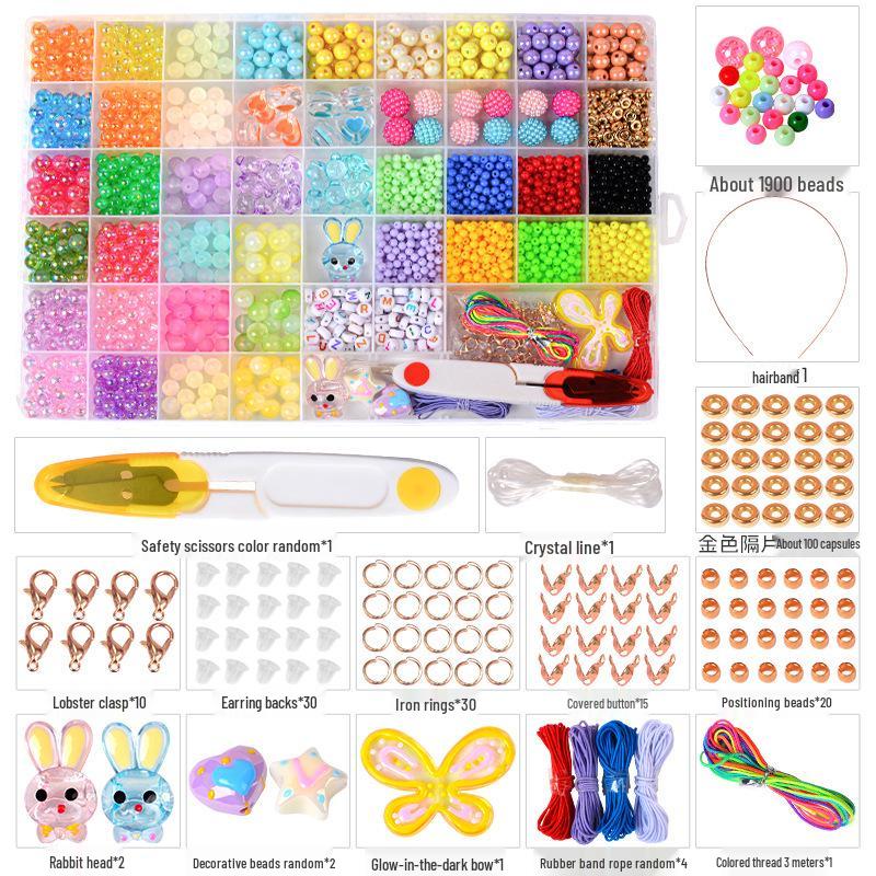 Детское ожерелье и набор игрушек-украшений: Набор для изготовления браслетов и серег с бусинами, 54 отделения
Детское ожерелье и набор игрушек-украшений: Набор для изготовления браслетов и серег с бусинами, 54 отделения