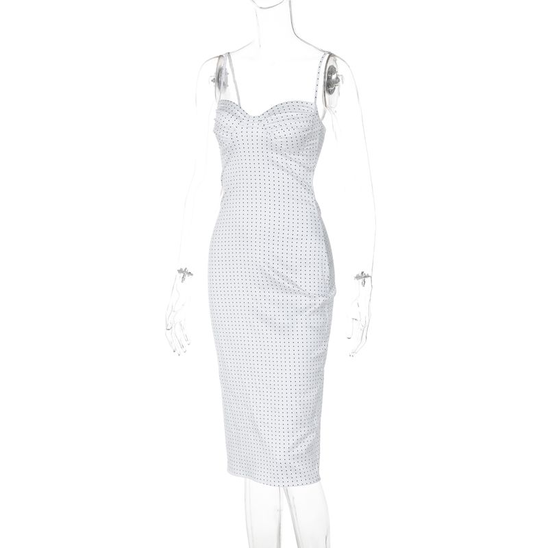 Модный стиль Инс Платье-комбинация с принтом в горошек Женское Сексуальное с открытой спиной На молнии С высокой талией Эластичное Прилегающее Длинная юбка White L
Модный стиль Инс Платье-комбинация с принтом в горошек Женское Сексуальное с открытой спиной На молнии С высокой талией Эластичное Прилегающее Длинная юбка White L