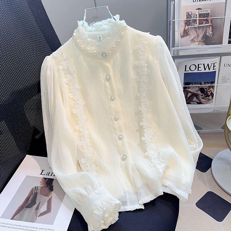 Рекомендация магазина покупателя! Осенняя рубашка в дворцовом стиле, молодежный нишевый стиль, с жемчужной бахромой, воротником-стойкой, кружевом и плиссированными длинными рукавами для женщин Apricot color S
Рекомендация магазина покупателя! Осенняя рубашка в дворцовом стиле, молодежный нишевый стиль, с жемчужной бахромой, воротником-стойкой, кружевом и плиссированными длинными рукавами для женщин Apricot color S