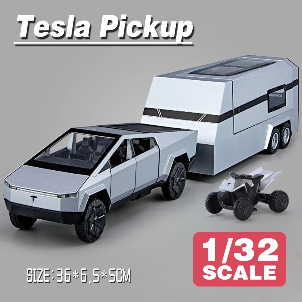Масштаб 1/32 Пикап Tesla Cybertruck Прицеп для дома на колесах Металлический сплав Игрушки Модель автомобиля Литой Внедорожник Подарок для мальчиков Детей Коллекция серебряный
Масштаб 1/32 Пикап Tesla Cybertruck Прицеп для дома на колесах Металлический сплав Игрушки Модель автомобиля Литой Внедорожник Подарок для мальчиков Детей Коллекция серебряный