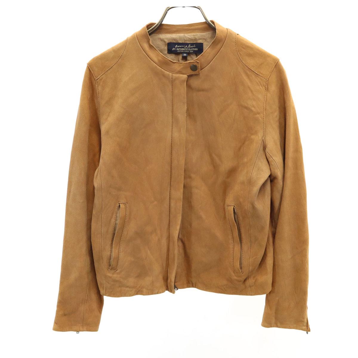 Adam et Rope Sheep leather leather Single riders jacket 38 Brown Women Used
Adam et Rope Sheep leather leather Single riders jacket 38 Brown Women Used