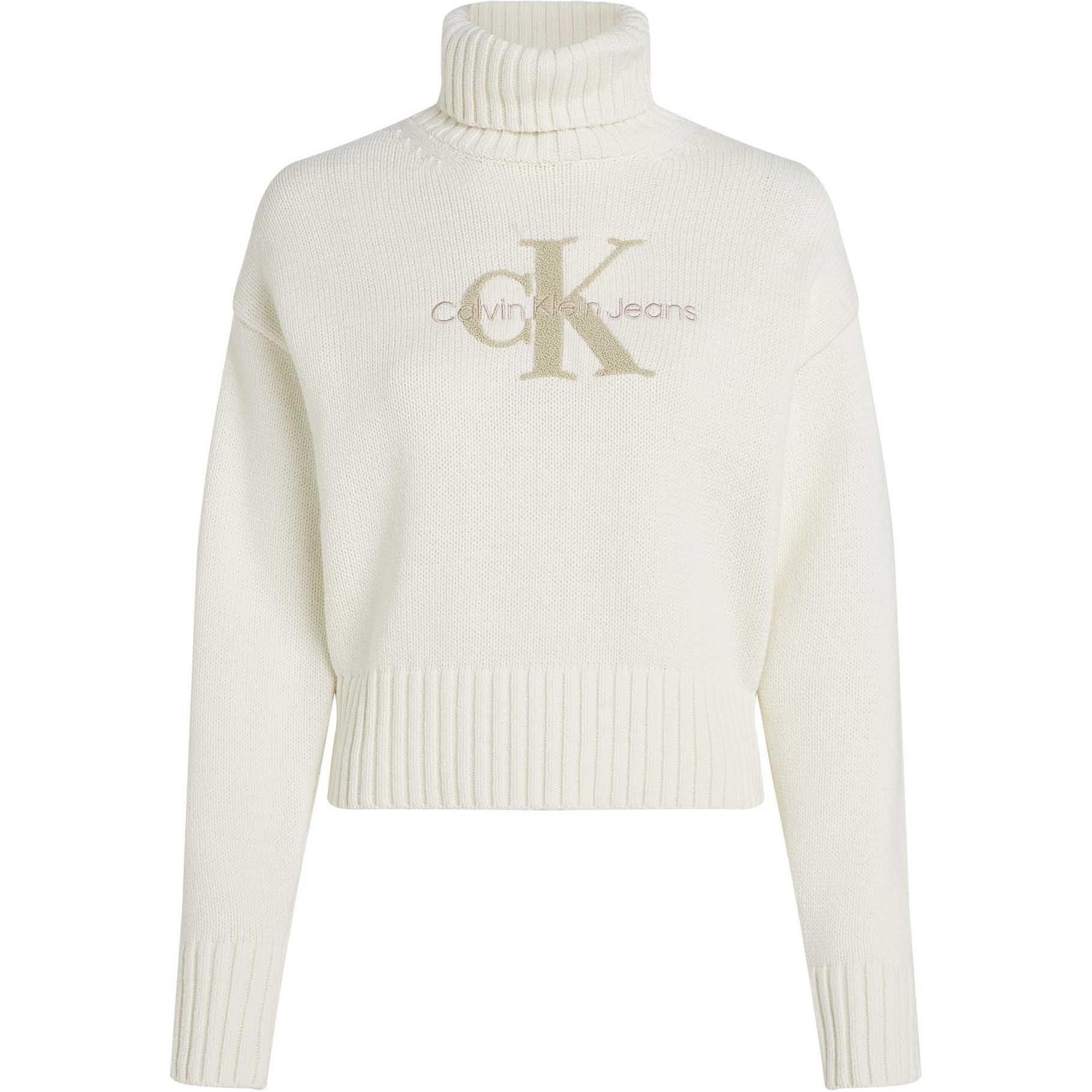 Calvin Klein Светр-пуловер з принтом логотипу, високим коміром, жіночий, білий J20J224229-YBI XL
Calvin Klein Светр-пуловер з принтом логотипу, високим коміром, жіночий, білий J20J224229-YBI XL