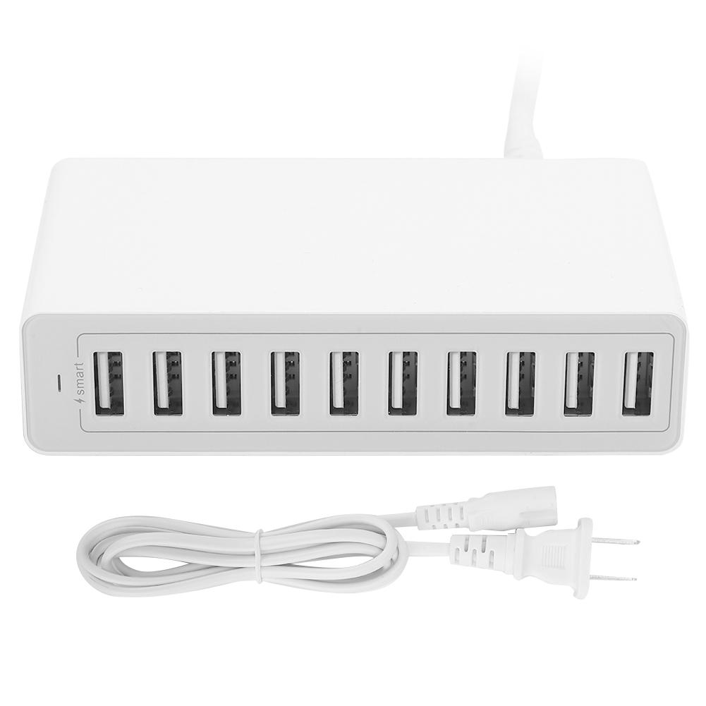 50 Вт 10 А 10 портов USB Умное многопортовое устройство быстрой зарядки Белый
50 Вт 10 А 10 портов USB Умное многопортовое устройство быстрой зарядки Белый