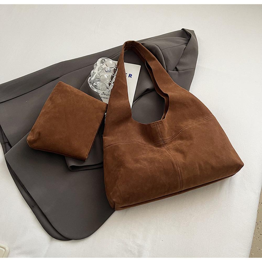 Large Capacity Hobo Bag Handbag Ladies Tote Bag Cute Suede Shoulder Bag Shopping коричневий
Large Capacity Hobo Bag Handbag Ladies Tote Bag Cute Suede Shoulder Bag Shopping коричневий