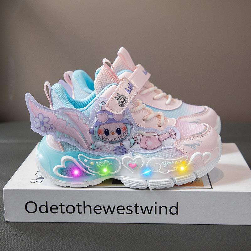 Girls shoes spring new model light-up princess Labubu rotating buckle sneakers glowing casual shoes for children 25Inner Length17cm
Girls shoes spring new model light-up princess Labubu rotating buckle sneakers glowing casual shoes for children 25Inner Length17cm