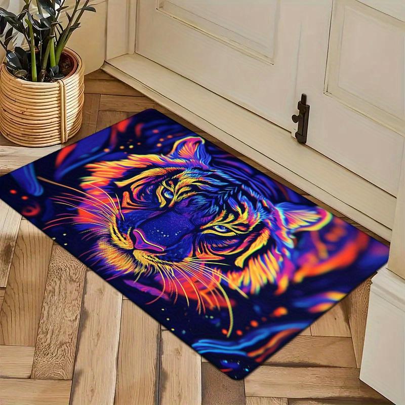 Flannel Thickness 0.47inch - 1pc Neon Tiger Pattern Door Mat, Colorful Neon Lines, Tiger Image, Modern Art Style Printed Non-Sli 40cm x 60cm
Flannel Thickness 0.47inch - 1pc Neon Tiger Pattern Door Mat, Colorful Neon Lines, Tiger Image, Modern Art Style Printed Non-Sli 40cm x 60cm
