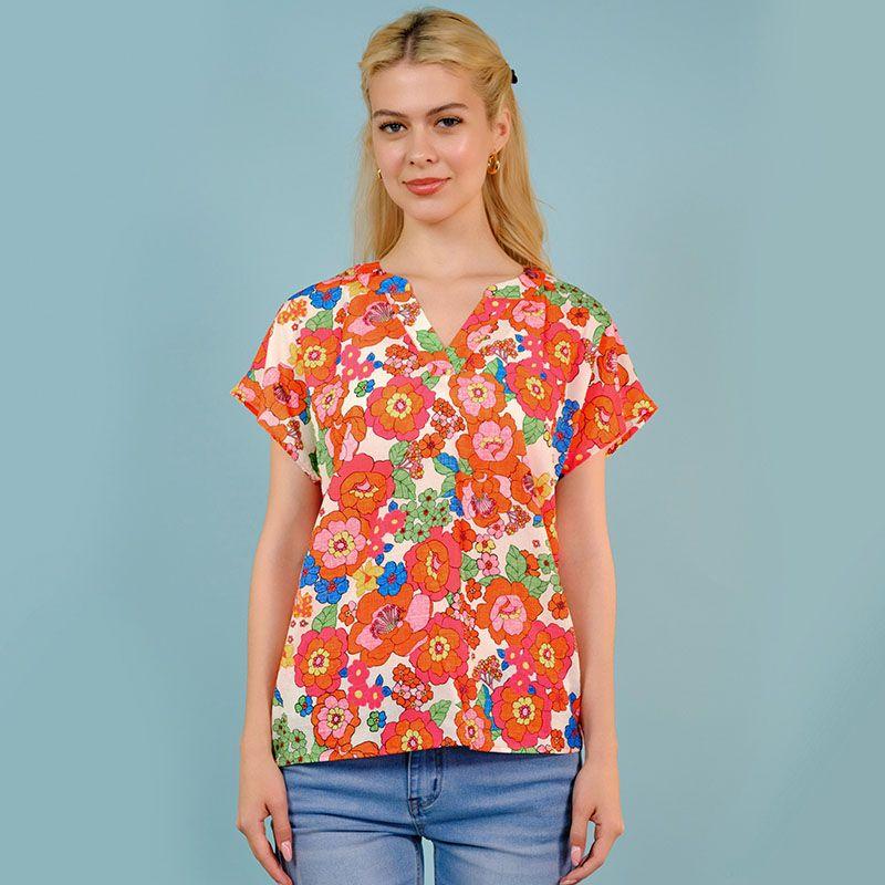 Chiffon Fashion Plant Print Loose Pullover Short Sleeve Red Size S fit (45.00 kg-55.00 kg
Chiffon Fashion Plant Print Loose Pullover Short Sleeve Red Size S fit (45.00 kg-55.00 kg