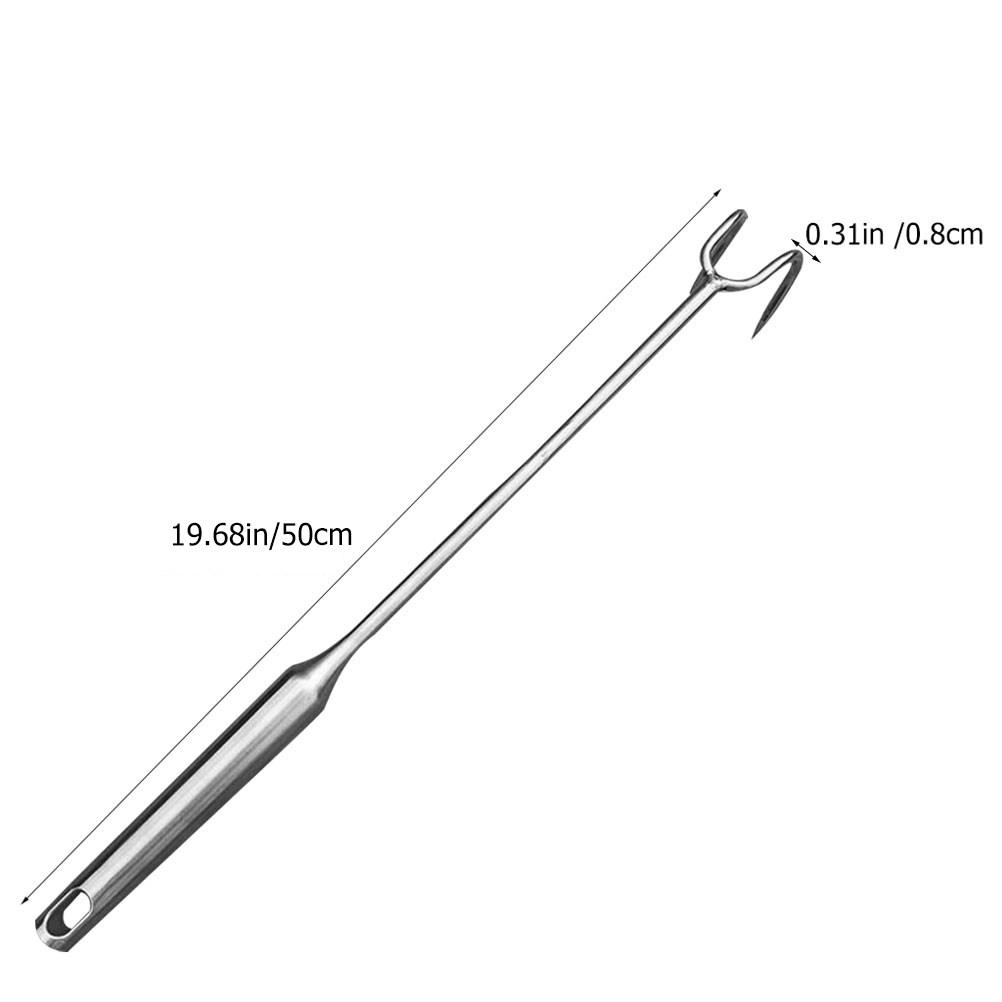Stainless Steel Roasting Hook Wood Handle Sturdy Meat Clamp Multi-Function Bbq Tool for Pork Chicken Hot Dogs Kitchen Use серебряный
Stainless Steel Roasting Hook Wood Handle Sturdy Meat Clamp Multi-Function Bbq Tool for Pork Chicken Hot Dogs Kitchen Use серебряный