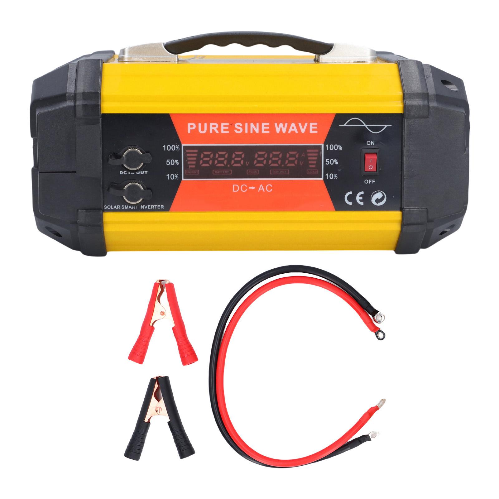 800W Solar Power Inverter 12V to 220V Pure Sine Wave Car Inverter with LCD Display 2 Outlets 2 USB P
800W Solar Power Inverter 12V to 220V Pure Sine Wave Car Inverter with LCD Display 2 Outlets 2 USB P