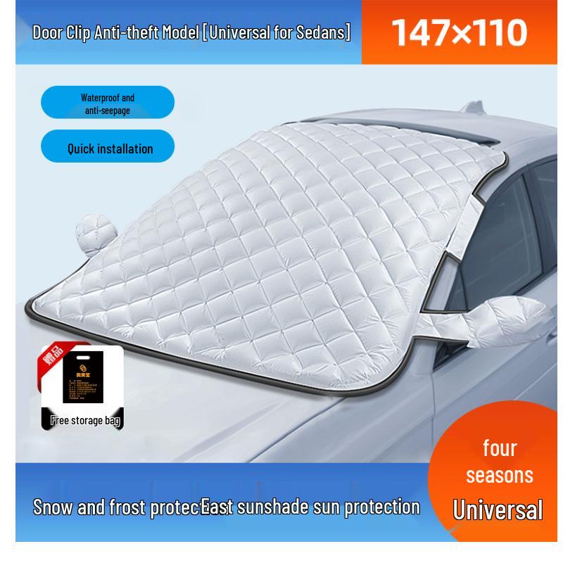 Windshield Snow Cover: Frost-Proof & Heat Protection 1H New 6-layer thickened car cover with earmuffs
Windshield Snow Cover: Frost-Proof & Heat Protection 1H New 6-layer thickened car cover with earmuffs