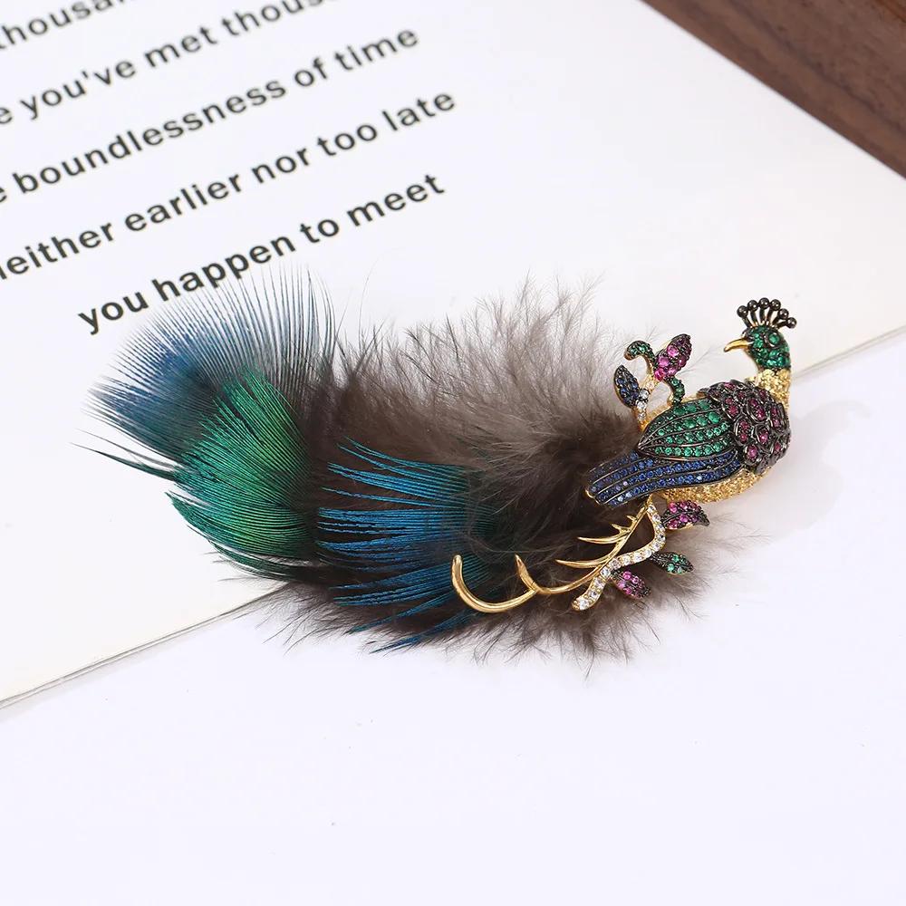 Rhinestone new simulation feather peacock brooch design exquisite accessories light luxury pin corsage high-grade ladies brooch black
Rhinestone new simulation feather peacock brooch design exquisite accessories light luxury pin corsage high-grade ladies brooch black