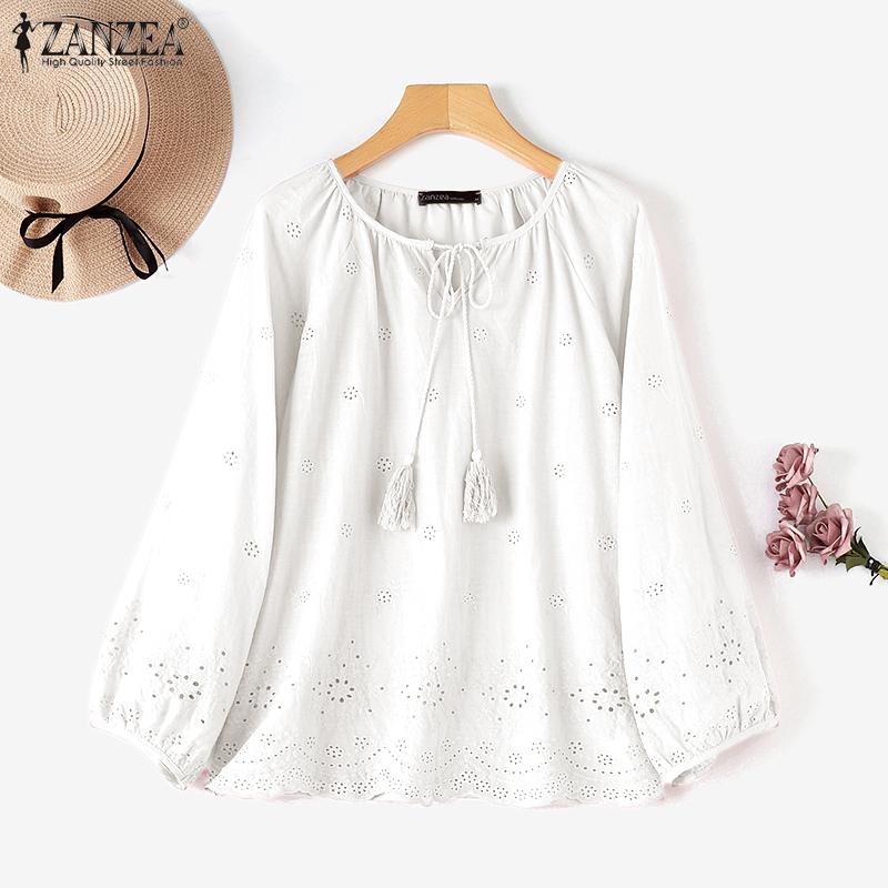 ZANZEA Женская хлопковая блузка А-силуэта с круглым вырезом и рукавами 3/4 4XL
ZANZEA Женская хлопковая блузка А-силуэта с круглым вырезом и рукавами 3/4 4XL