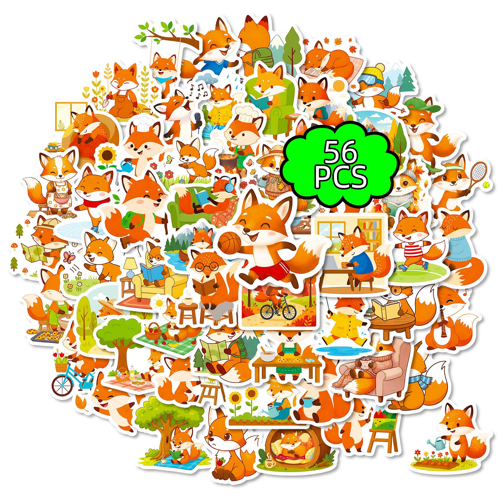 56 Cartoon Little Fox Graffiti Stickers Children S Reward Handmade Diy Self-Adhesive Sticker Batch
56 Cartoon Little Fox Graffiti Stickers Children S Reward Handmade Diy Self-Adhesive Sticker Batch