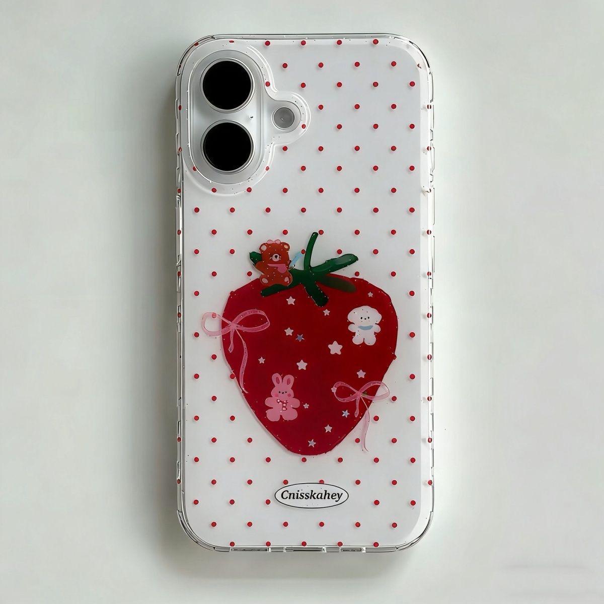 Red Polka Dot Strawberry Puppy iPhone 17 Pro Max Case with Double Layer IMD Bow iPhone 17
Red Polka Dot Strawberry Puppy iPhone 17 Pro Max Case with Double Layer IMD Bow iPhone 17