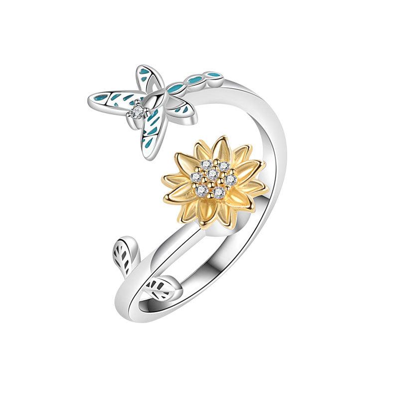 Personalized opening adjustable butterfly flower enamel rotatable ring for women anti stress and anxiety ring fidget spinner resizable
Personalized opening adjustable butterfly flower enamel rotatable ring for women anti stress and anxiety ring fidget spinner resizable