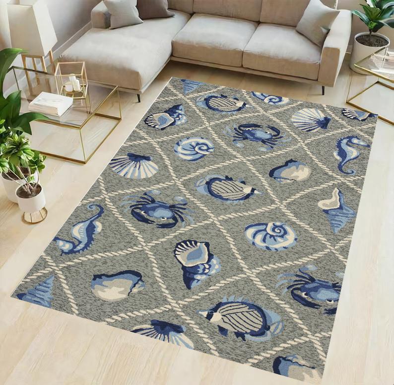 Lingge Shell Carpet Nordic Style Grid Blue Watercolor Carpet Ocean Series Carpet Door Mat Room Bedroom Decoration Rug 40x60cm
Lingge Shell Carpet Nordic Style Grid Blue Watercolor Carpet Ocean Series Carpet Door Mat Room Bedroom Decoration Rug 40x60cm