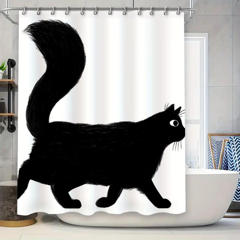 Black Cat Print Shower Curtain Waterproof Bath Decoration Home Decor 180X180Cm (Color: Black) W60H190(CM)-1 Pcs
Black Cat Print Shower Curtain Waterproof Bath Decoration Home Decor 180X180Cm (Color: Black) W60H190(CM)-1 Pcs