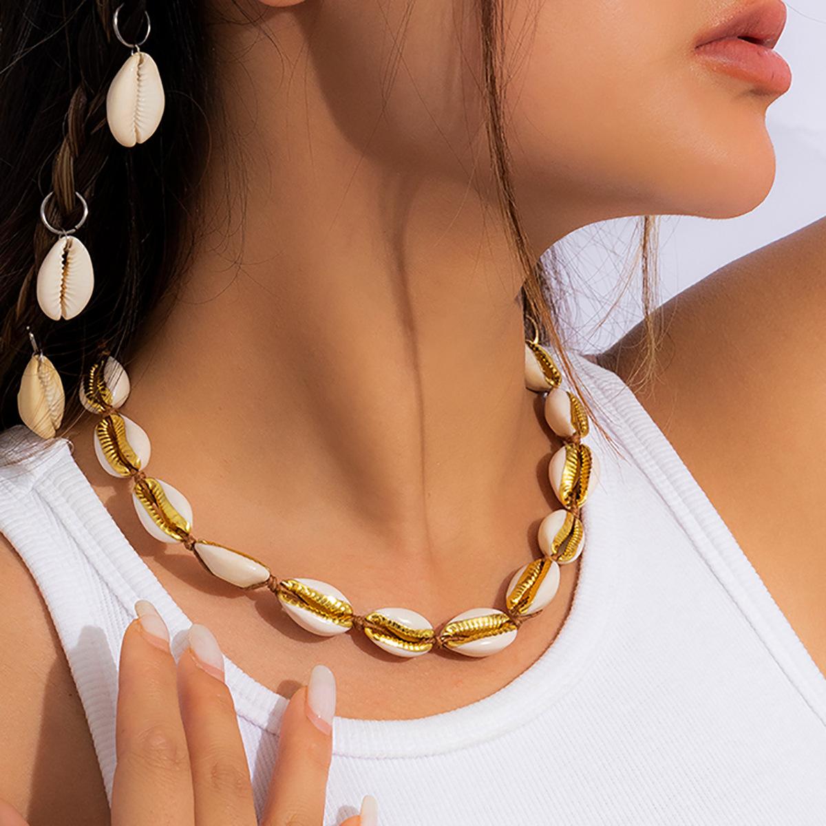 Jewelry, simple adjustable single-layer necklace, personalized and creative gold-plated shell single-layer necklace for women
Jewelry, simple adjustable single-layer necklace, personalized and creative gold-plated shell single-layer necklace for women