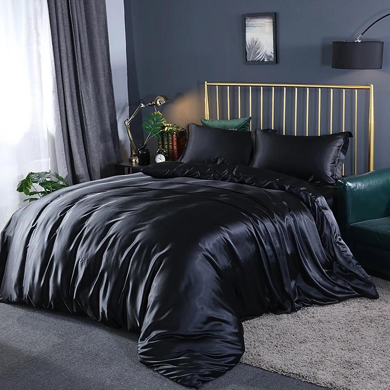 Solid Color Bedding Set Luxury Soft Bed Sheet And Pillowcases Quality Quilt Cover Summer Bed Set For Home Quality Bed Cover Set Twin(150x200cm) чёрный
Solid Color Bedding Set Luxury Soft Bed Sheet And Pillowcases Quality Quilt Cover Summer Bed Set For Home Quality Bed Cover Set Twin(150x200cm) чёрный