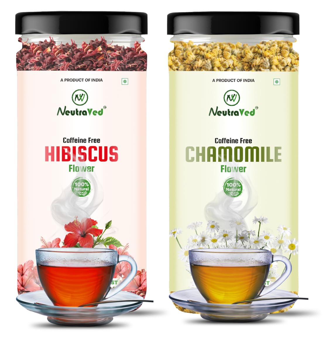 NeutraVed Hibiscus Tea and Chamomile Tea (2 x 30g) | Dried Whole Chamomile Flowers for Sleep & Stress Relief | Natural Red Color for Syrups, Cock
NeutraVed Hibiscus Tea and Chamomile Tea (2 x 30g) | Dried Whole Chamomile Flowers for Sleep & Stress Relief | Natural Red Color for Syrups, Cock