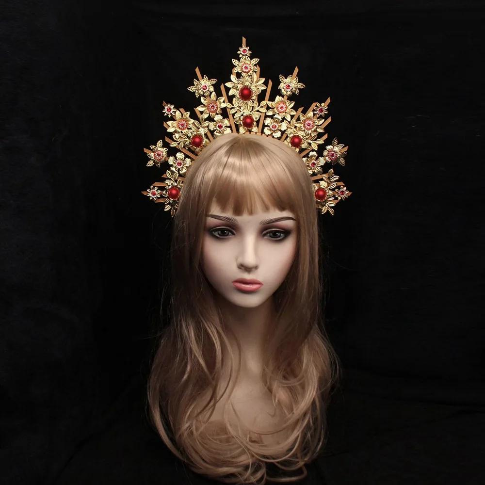 Handmade Spiked Shaped Crown Headpiece Gothic Lotia Goddess Halo Women s Party Headwear Accessories
Handmade Spiked Shaped Crown Headpiece Gothic Lotia Goddess Halo Women s Party Headwear Accessories