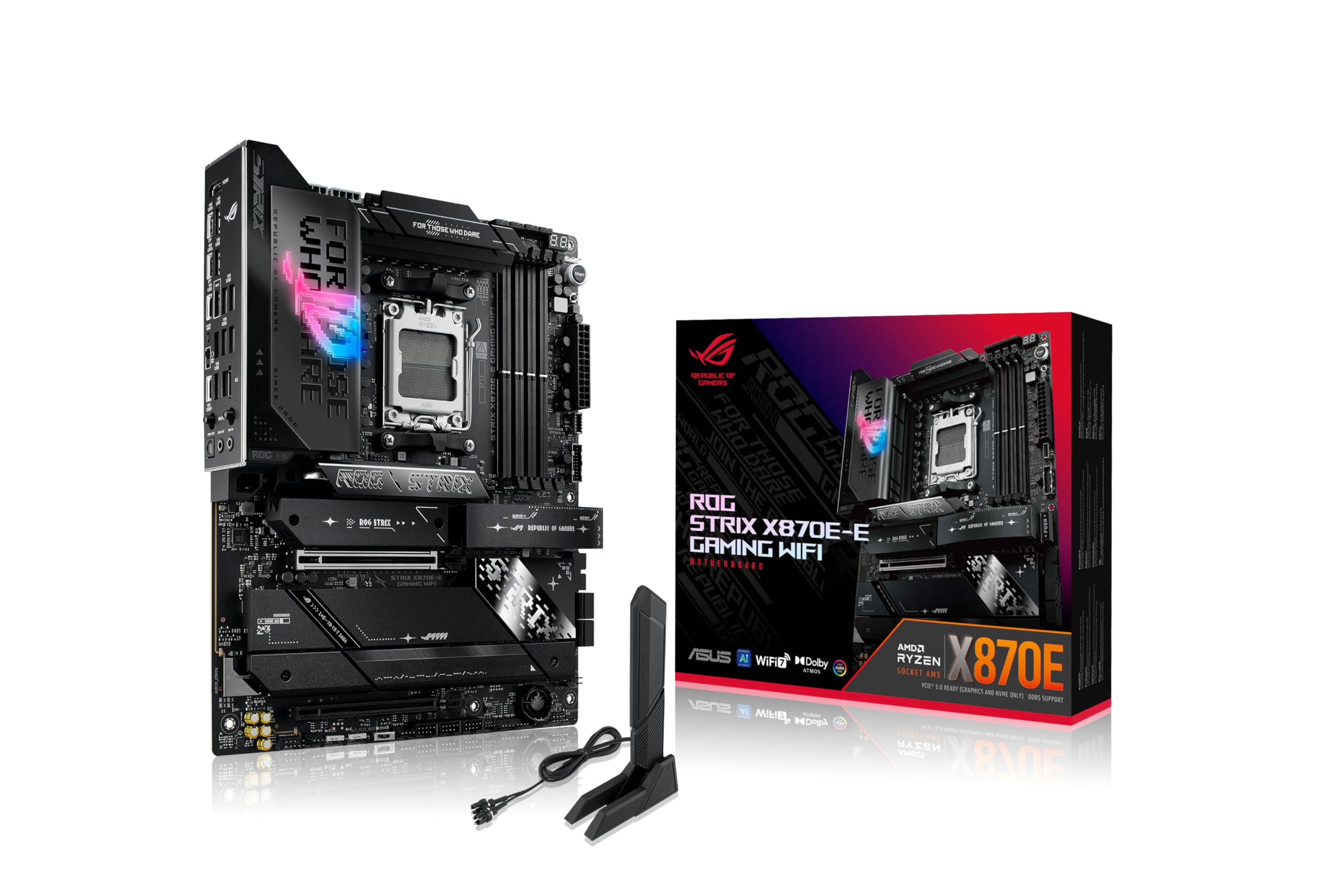 ASUS AMD Socket AM5 Compatible X870E ATX Motherboard 9000 & 8000 & 7000 Series/ROG STRIX X870E-E GAMING WIFI Domestic Authorized Distributor Product
ASUS AMD Socket AM5 Compatible X870E ATX Motherboard 9000 & 8000 & 7000 Series/ROG STRIX X870E-E GAMING WIFI Domestic Authorized Distributor Product