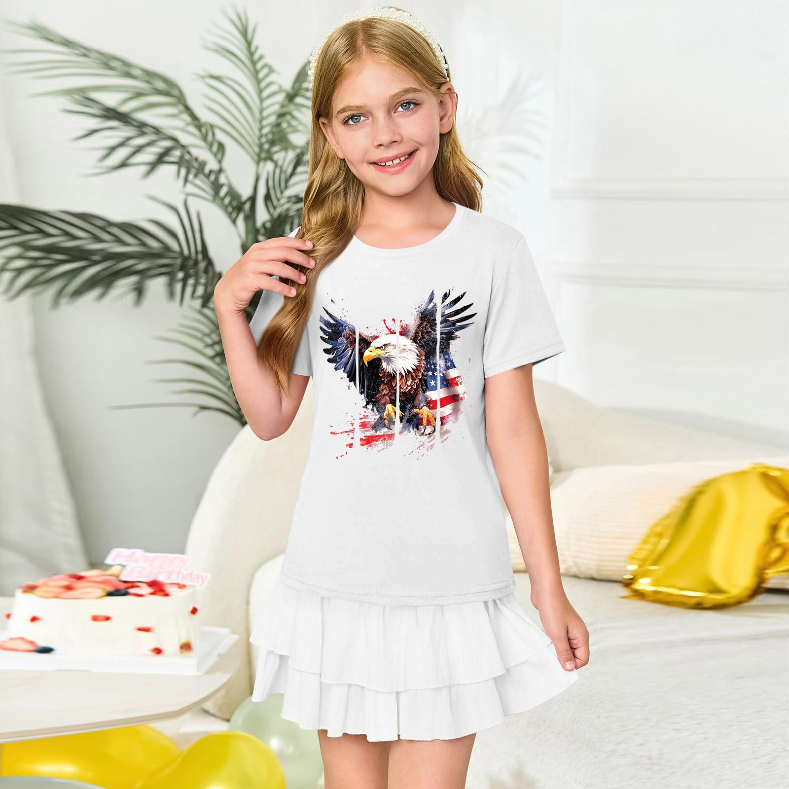 Girls Short Sleeve T Shirt Casual Crew Neck Printed Graphic Tee Lightweight Comfortable Fit 160 білий
Girls Short Sleeve T Shirt Casual Crew Neck Printed Graphic Tee Lightweight Comfortable Fit 160 білий