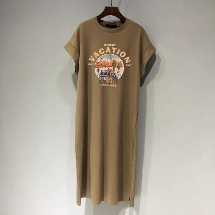 Летнее новое платье-футболка с принтом и коротким рукавом для женщин, корейский стиль, свободное и повседневное, больших размеров, с рукавами-крылышками, длинное платье 4XL хаки
Летнее новое платье-футболка с принтом и коротким рукавом для женщин, корейский стиль, свободное и повседневное, больших размеров, с рукавами-крылышками, длинное платье 4XL хаки