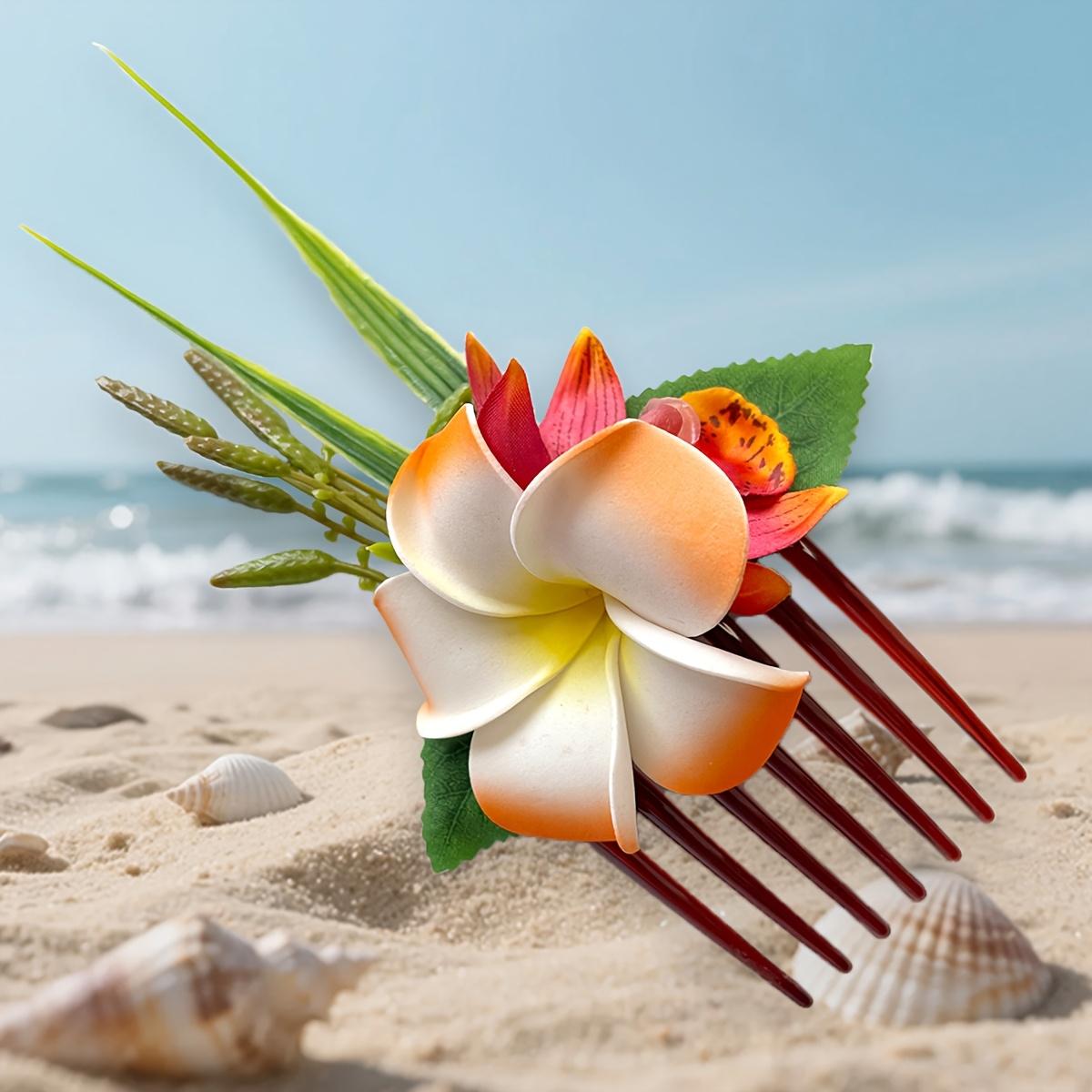 1pc Hawaiian Foam Artificial Flower Side Comb, Faux Orchid Hair Comb for Bridal Wedding, Hawaiian Beach Tropical Wedding Party Decoration
1pc Hawaiian Foam Artificial Flower Side Comb, Faux Orchid Hair Comb for Bridal Wedding, Hawaiian Beach Tropical Wedding Party Decoration