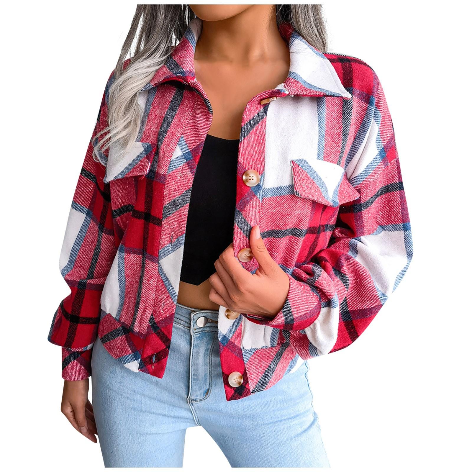 Женская и зимняя шерстяная повседневная клетчатая куртка с длинными рукавами XL красный
Женская и зимняя шерстяная повседневная клетчатая куртка с длинными рукавами XL красный