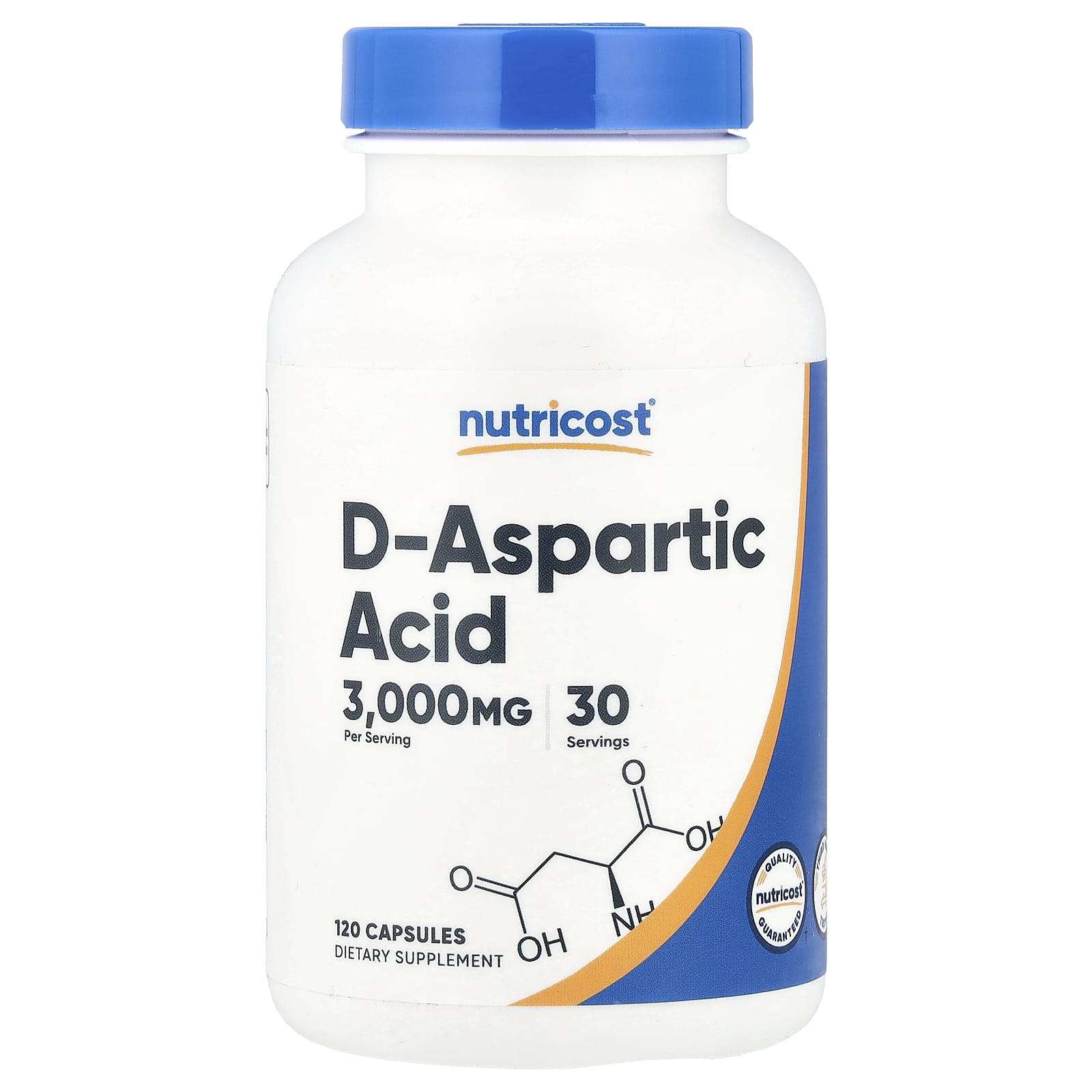 Nutricost, d-aspartic acid, 3,000 mg, 120 capsules (750 mg per capsule)
Nutricost, d-aspartic acid, 3,000 mg, 120 capsules (750 mg per capsule)
