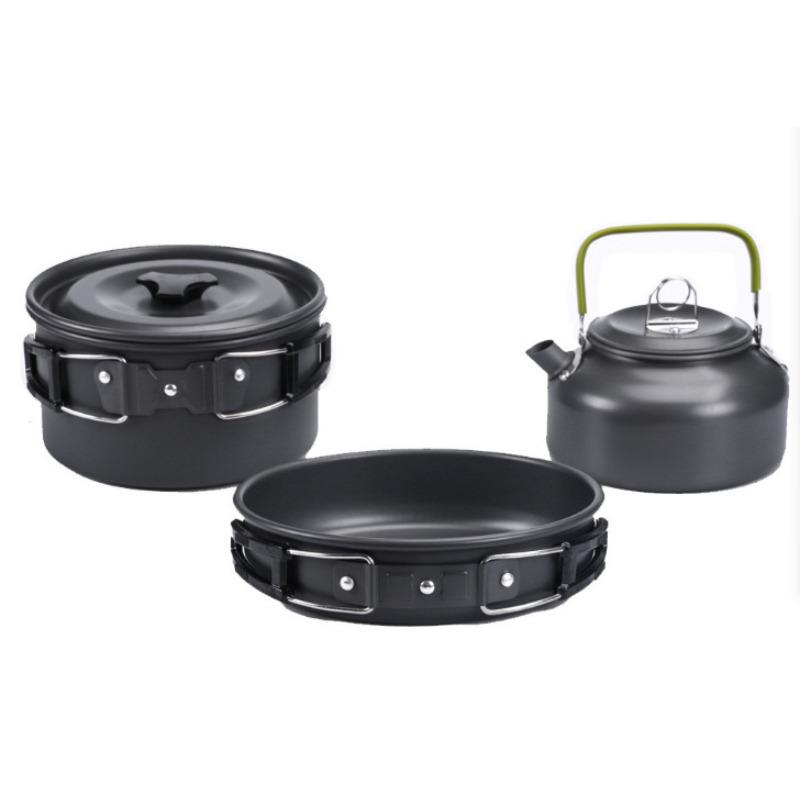 Outdoor Camping 2-3 Person Set Pot Plus Teapot Combination, Hard Aluminum Oxide Pot, Portable Camping Set Pot With Label
Outdoor Camping 2-3 Person Set Pot Plus Teapot Combination, Hard Aluminum Oxide Pot, Portable Camping Set Pot With Label