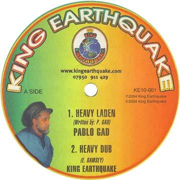 10inch Record PABLO GAD - Heavy Laden / Weapons Of Mass Destr KE10001 King Earthquake 2004 UK Reggae, Ska & Dub Used
10inch Record PABLO GAD - Heavy Laden / Weapons Of Mass Destr KE10001 King Earthquake 2004 UK Reggae, Ska & Dub Used