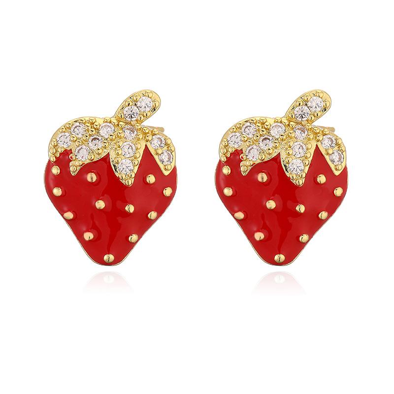 1 Pair Of Elegant And Trendy Fruit Cherry Strawberry Earrings With Rhinestones Suitable For Women s Zircon Accessories Other
1 Pair Of Elegant And Trendy Fruit Cherry Strawberry Earrings With Rhinestones Suitable For Women s Zircon Accessories Other