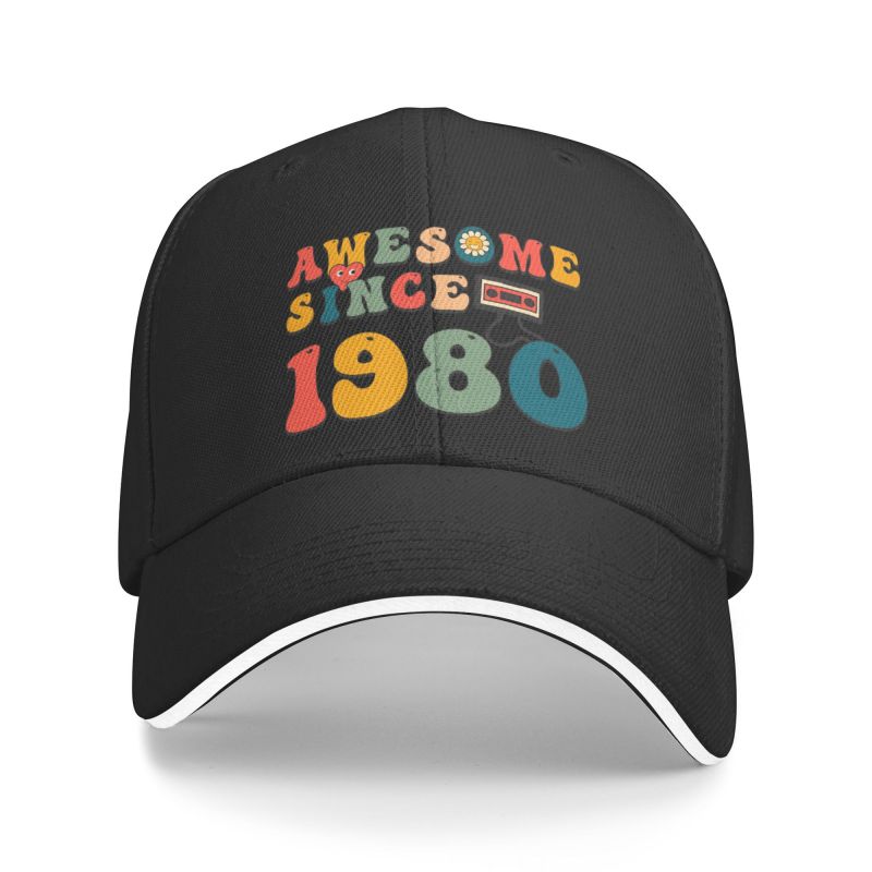 Classic Unisex Awesome Since 1980 Baseball Cap Adult Adjustable Dad Hat for Unisex Women Hip Hop
Classic Unisex Awesome Since 1980 Baseball Cap Adult Adjustable Dad Hat for Unisex Women Hip Hop