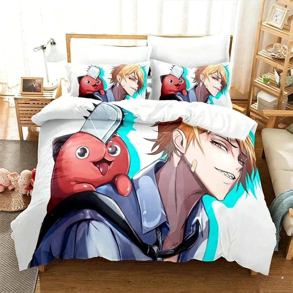 3D Print Chainsaw Man Bedding Set Anime Cartoon Twin Bedding Set Double 2/3 Piece Bed Duvet Cover Double King Cover Home Textile 135x200cm
3D Print Chainsaw Man Bedding Set Anime Cartoon Twin Bedding Set Double 2/3 Piece Bed Duvet Cover Double King Cover Home Textile 135x200cm